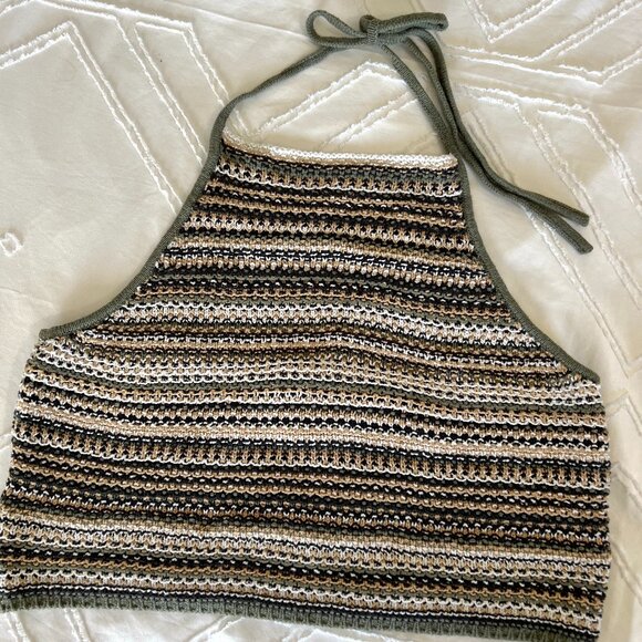 American Eagle Knit Crochet Crop Top in EUC (xxl) - Picture 3 of 7